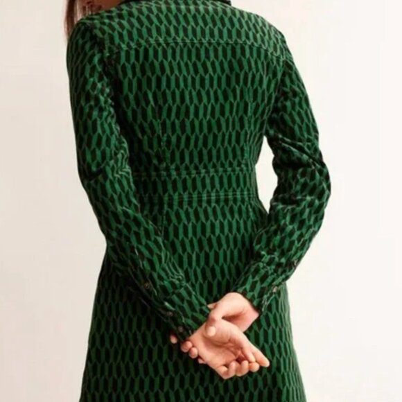 Boden Flora Cord Shirt Dress — 2P - Picture 2 of 8